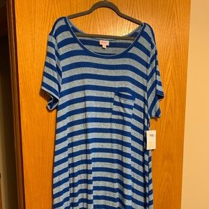 3XL Blue-Striped Swing Dress - NWT